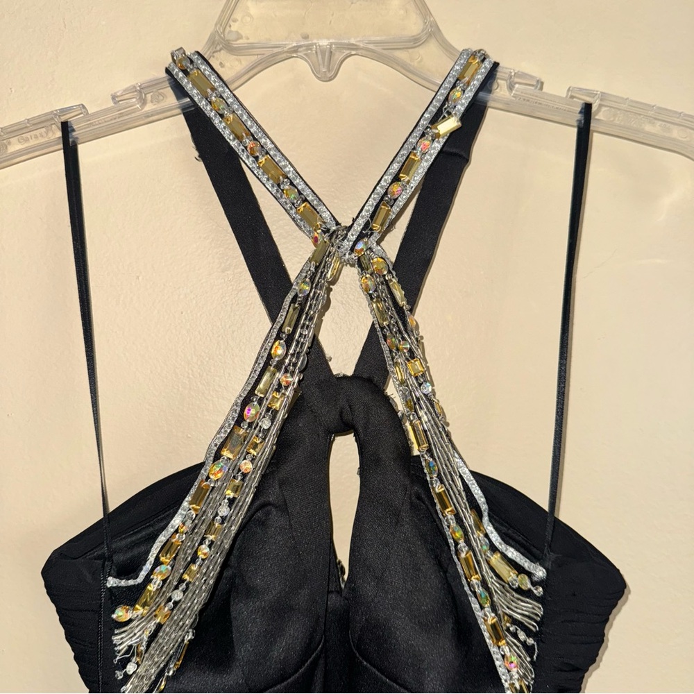 Terani Couture Black Jeweled Cutout Prom Dress Size 2 NWT! - Picture 11 of 12